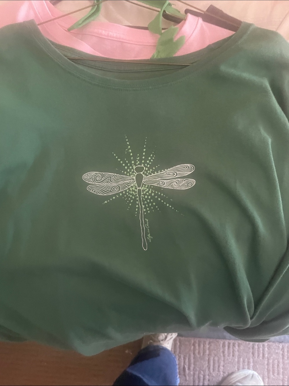Life Is Good Green Dragonfly Long Sleeve Tee